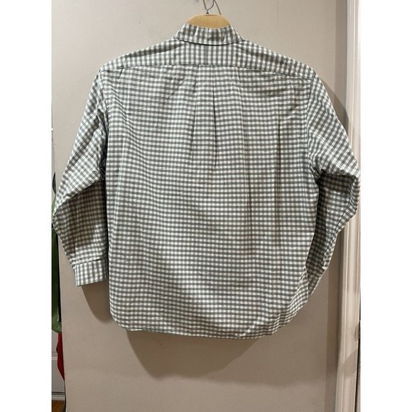 Ralph Lauren Green‎ And White Gingham Check Large Big Shirt Button Down Shirt - Picture 2 of 7